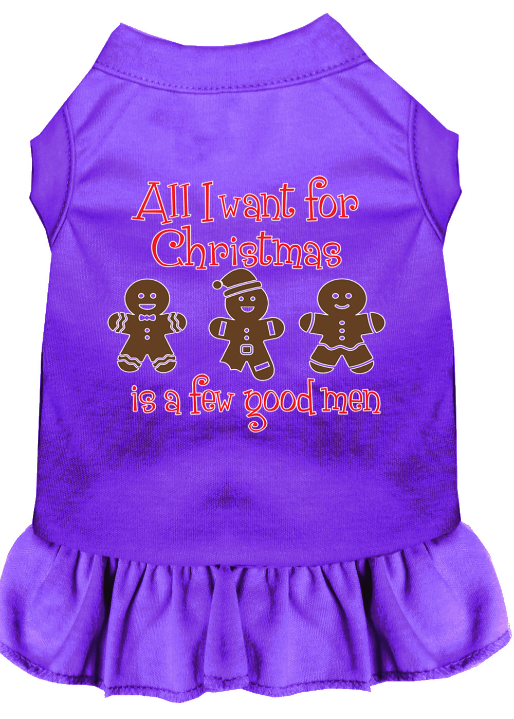 All I want is a Few Good Men Screen Print Dog Dress Purple XS